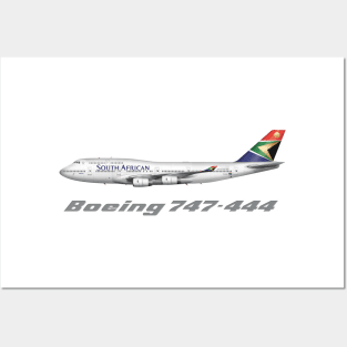 Classic South African Airways 747-444 Posters and Art